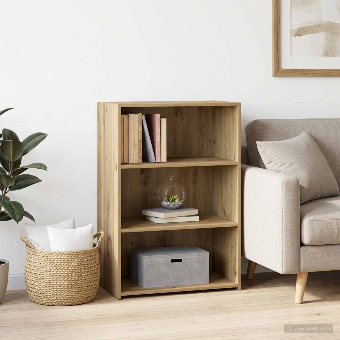 vidaXL Πλαϊνό γραφείο Artisan Δρυς 70 x 41 x 93 εκ Επεξεργασμένο Ξύλο