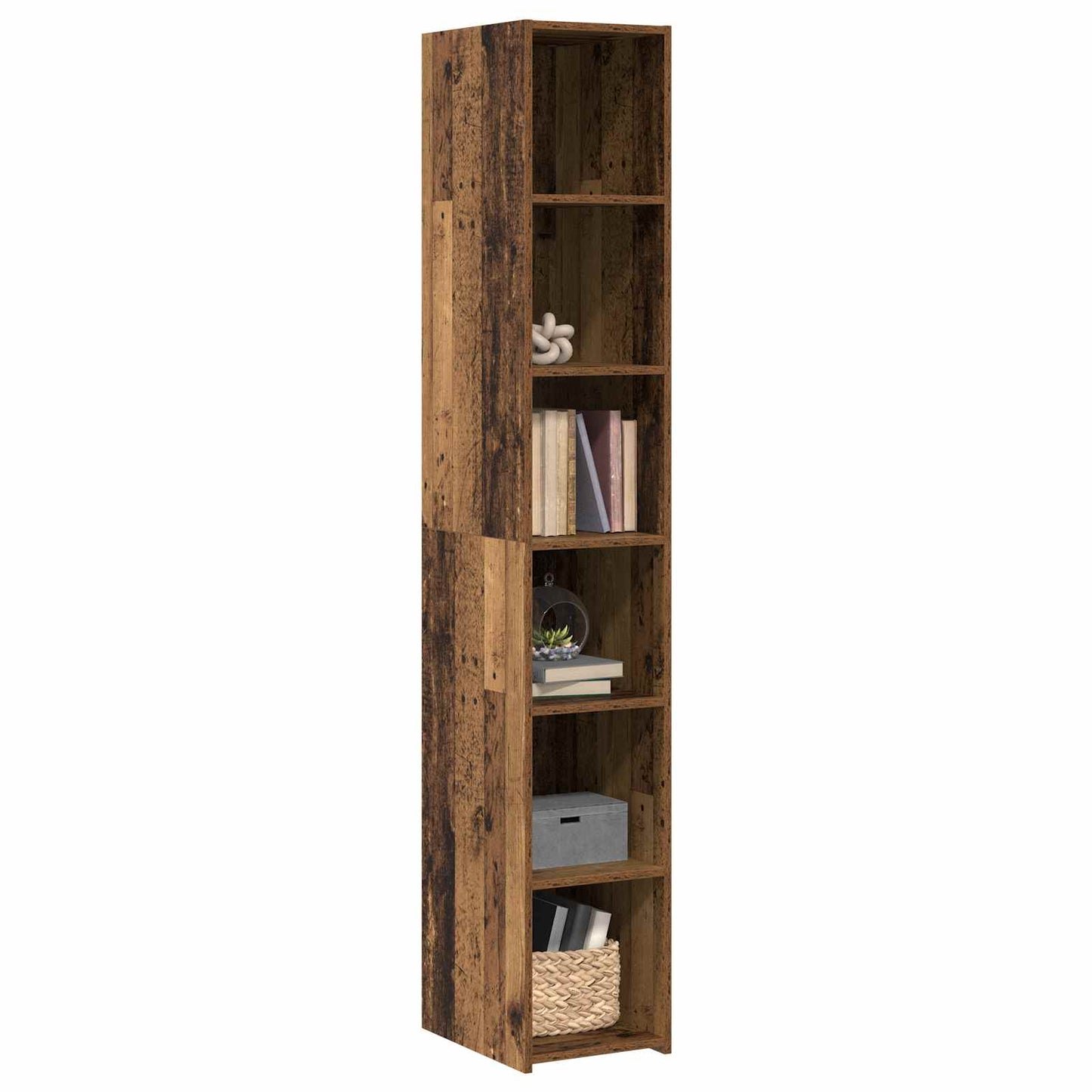 vidaXL Highboard Παλαιωμένο ξύλο 30 x 41 x 185 εκ. Επεξεργασμένο Ξύλο