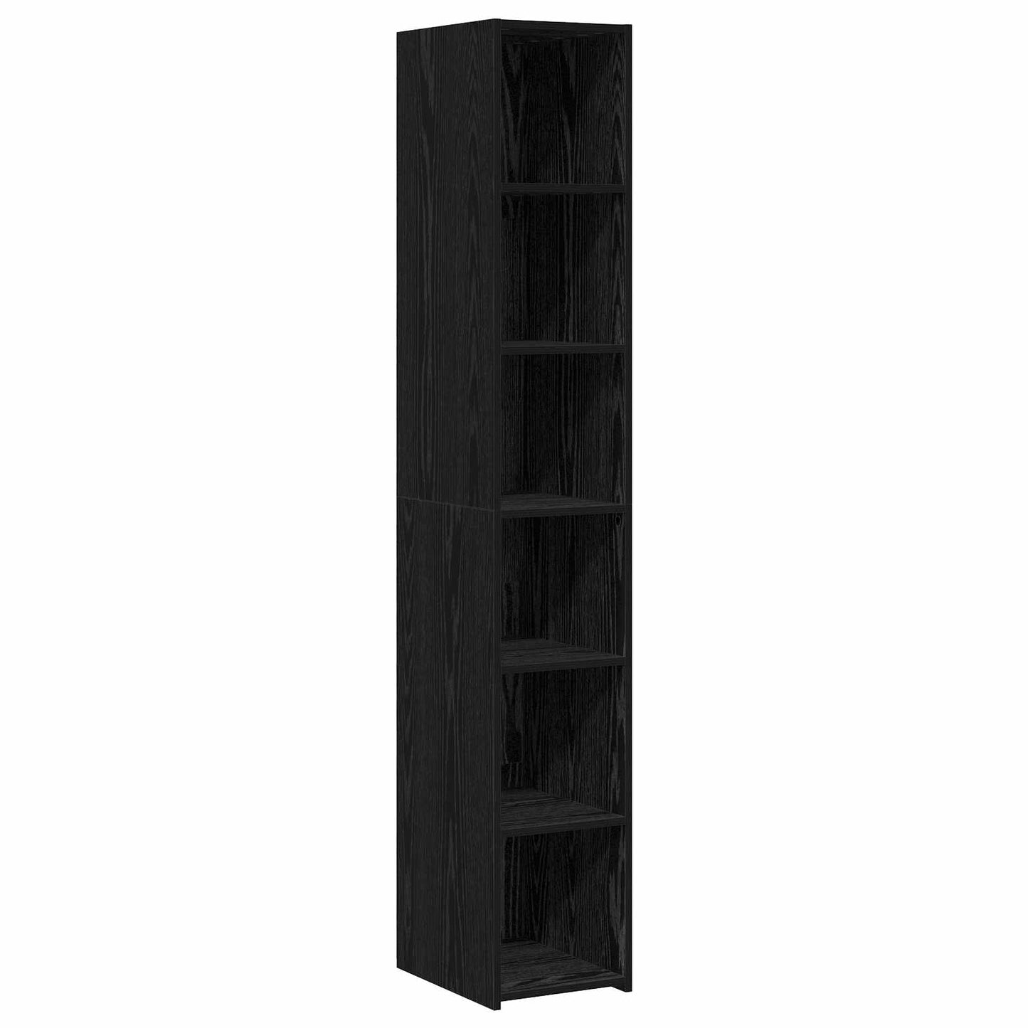 vidaXL Highboard Μαύρη Δρυς 30 x 41 x 185 εκ. Επεξεργασμένο Ξύλο