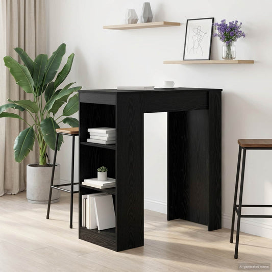 vidaXL Τραπέζι μπαρ 95 x 47 x 103,5 εκ Επεξεργασμένο Ξύλο Μαύρη Δρυς