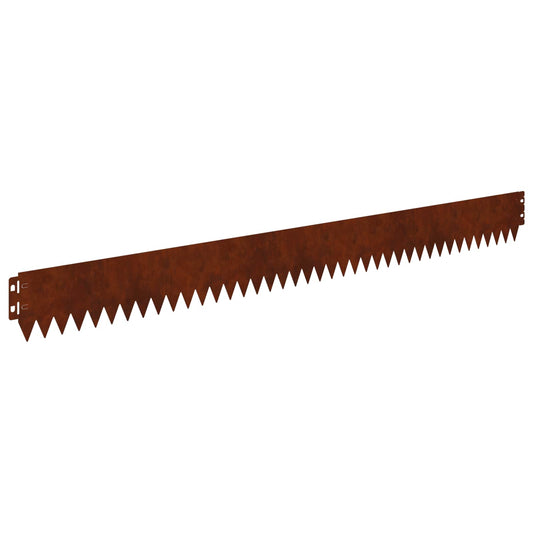 vidaXL Περίγραμμα γκαζόν 50 τμχ. 103 x 10 εκ Ατσάλι Σκ rusty
