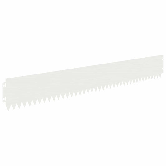 vidaXL Περίγραμμα γκαζόν 30 τμχ. 103 x 15 εκ Ατσάλι Λευκό