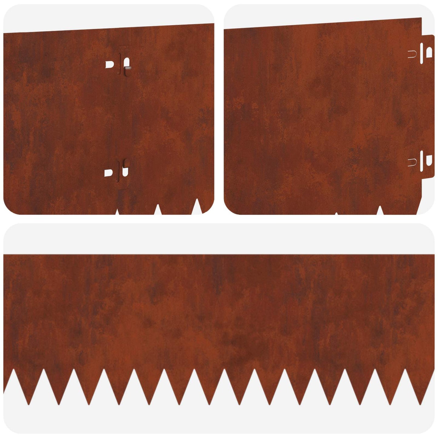vidaXL Περίγραμμα γκαζόν 20 τμχ. 103 x 20 εκ Ατσάλι Σκ rusty