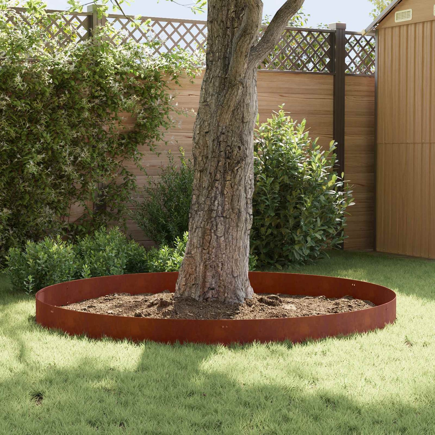 vidaXL Περίγραμμα γκαζόν 20 τμχ. 103 x 20 εκ Ατσάλι Σκ rusty