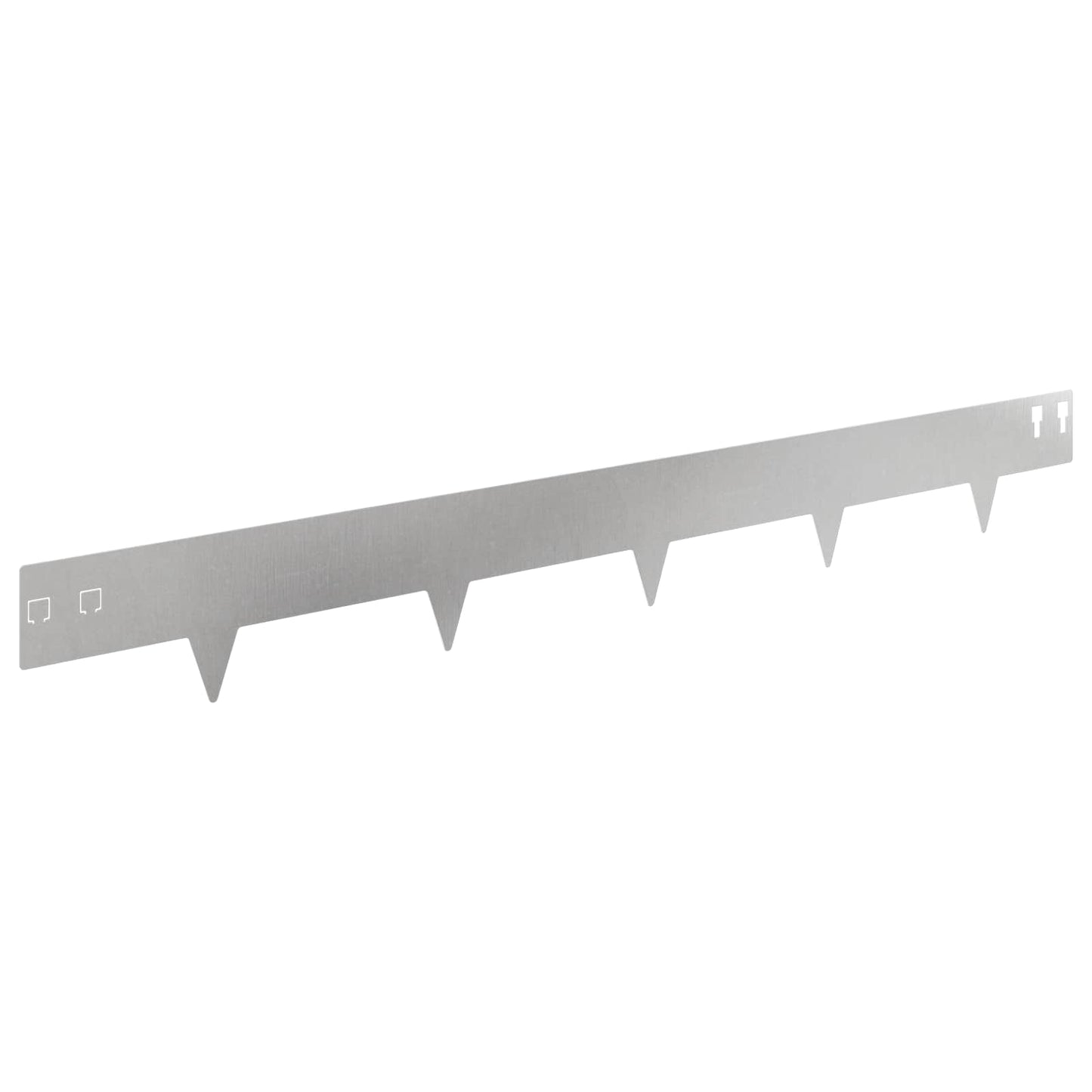 vidaXL Περίγραμμα γκαζόν 50 τμχ. 100 x 12 cm Ατσάλι Ασημί