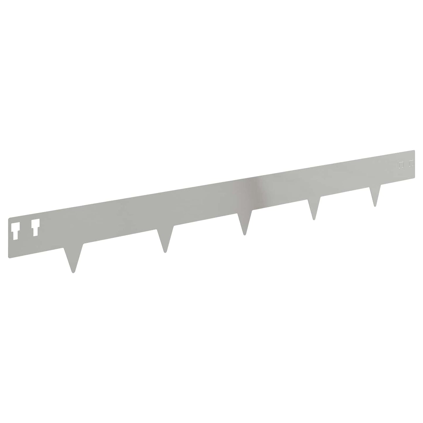 vidaXL Περίγραμμα γκαζόν 50 τμχ. 100 x 12 cm Ατσάλι Ασημί