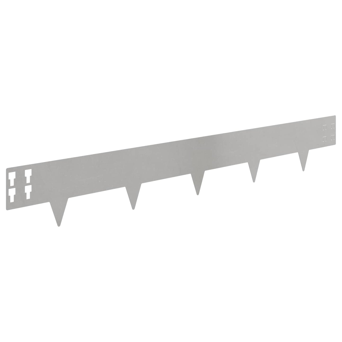 vidaXL Περίγραμμα γκαζόν 10 τμχ. 100 x 15 cm Ατσάλι Ασημί