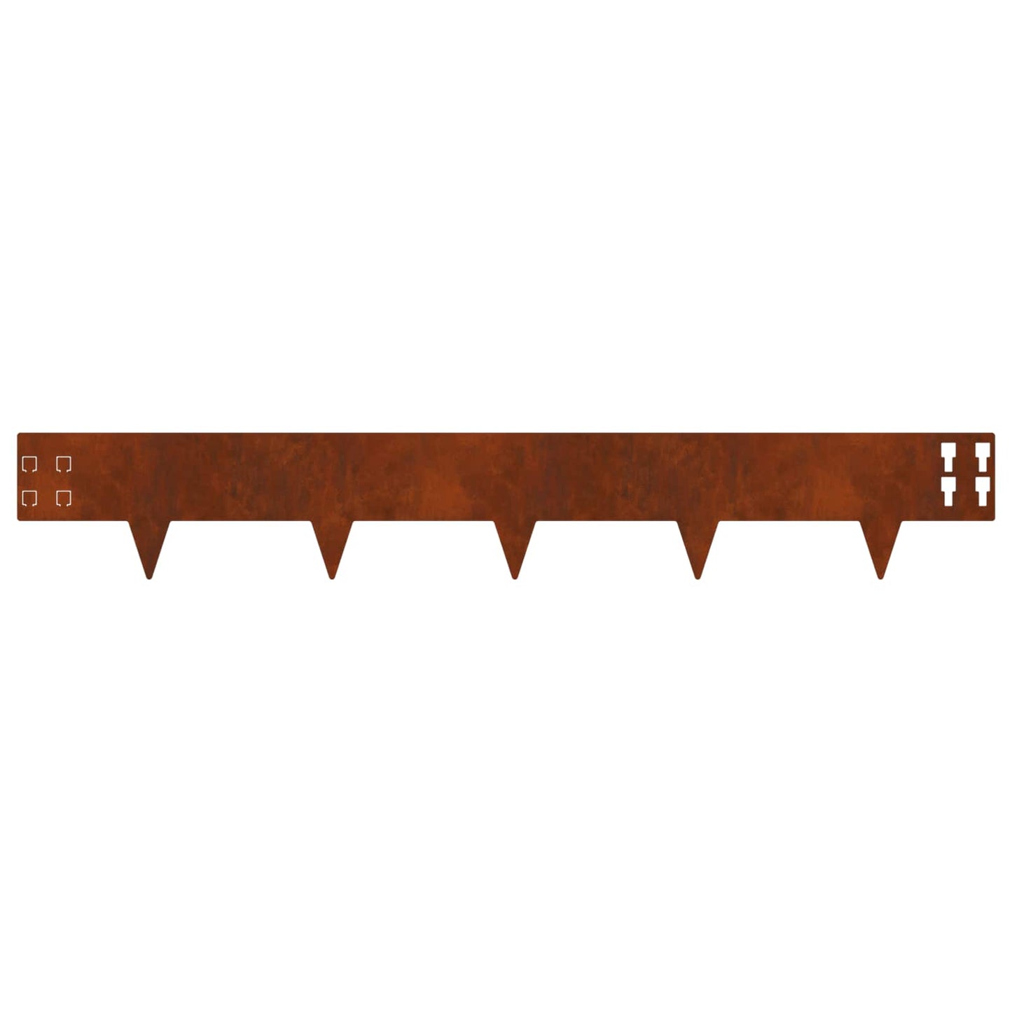 vidaXL Περίγραμμα γκαζόν 30 τμχ. 100 x 15 cm Ατσάλι Σκ rusty