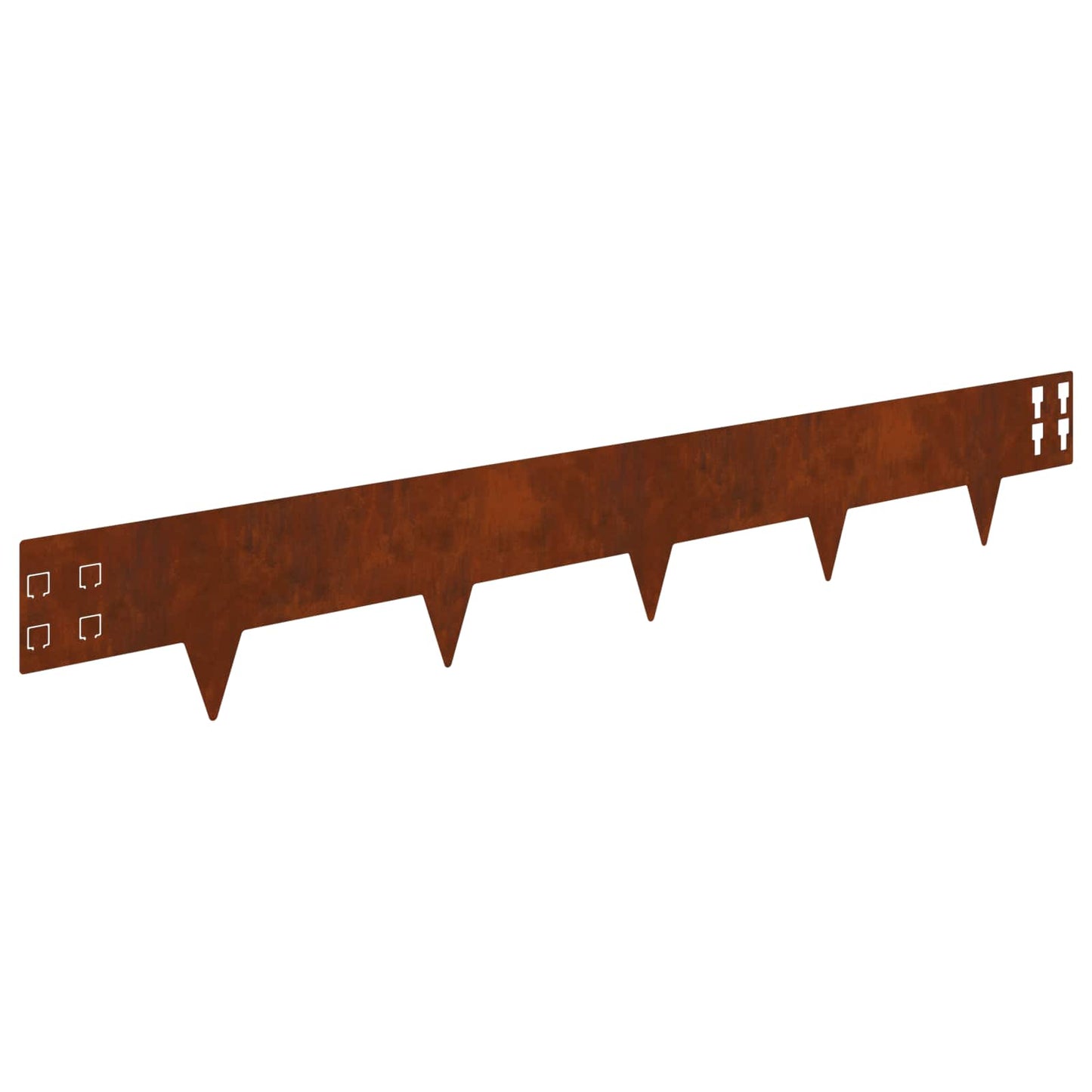 vidaXL Περίγραμμα γκαζόν 50 τμχ. 100 x 15 cm Ατσάλι Σκ rusty