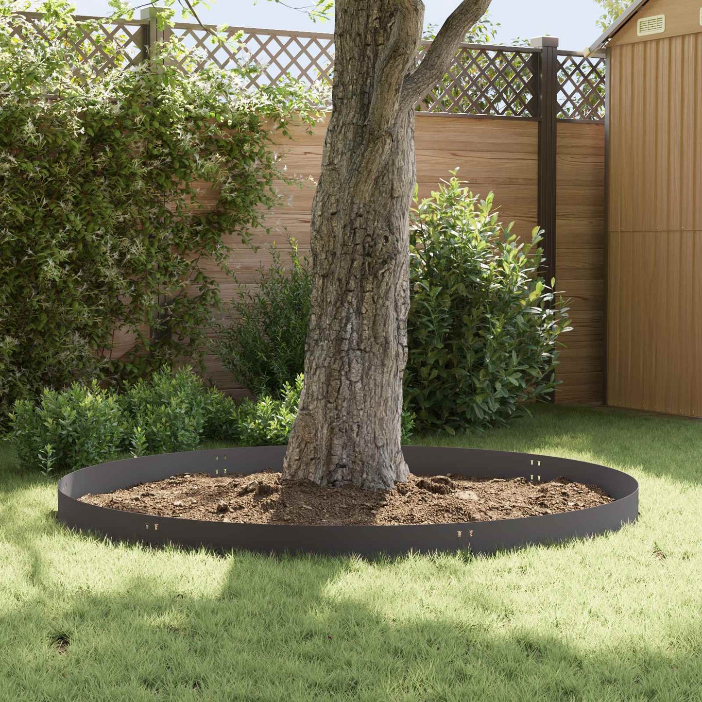 vidaXL Περίγραμμα γκαζόν 50 τμχ. 100 x 20 cm Ατσάλι Μαύρο