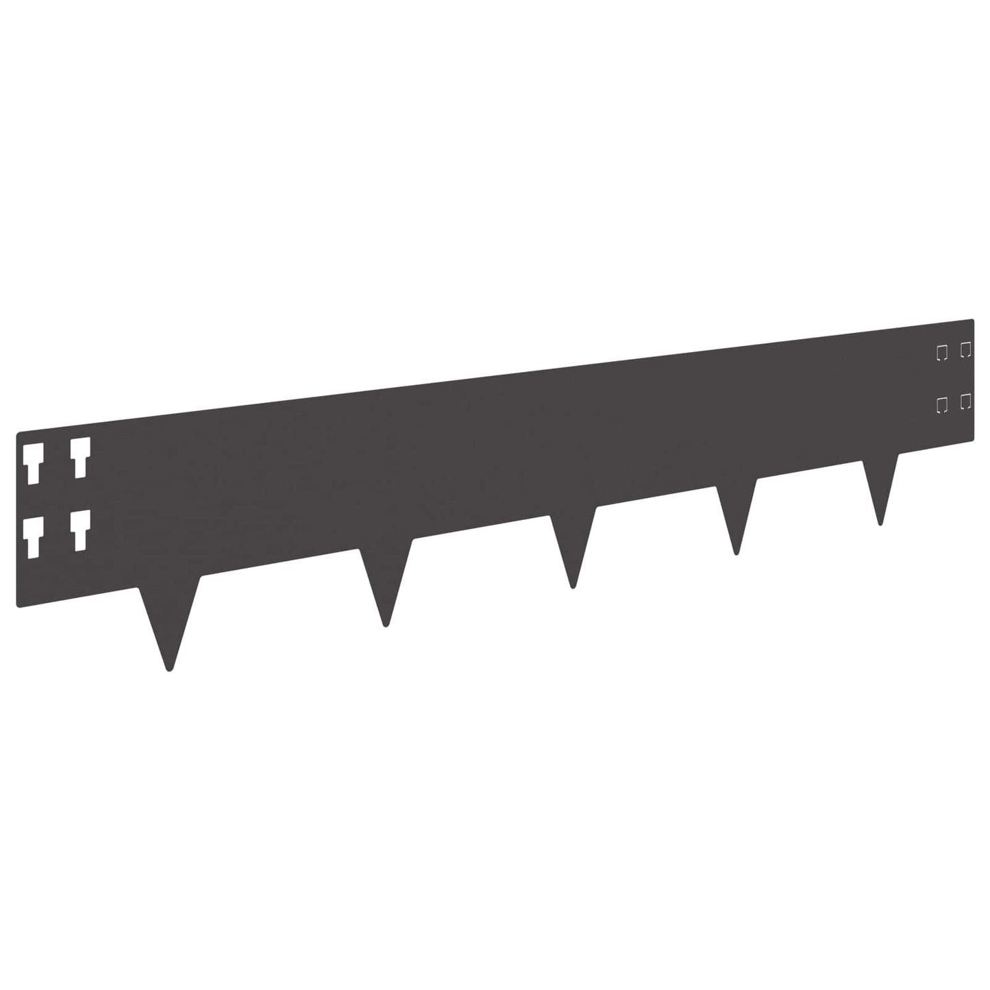 vidaXL Περίγραμμα γκαζόν 50 τμχ. 100 x 20 cm Ατσάλι Μαύρο
