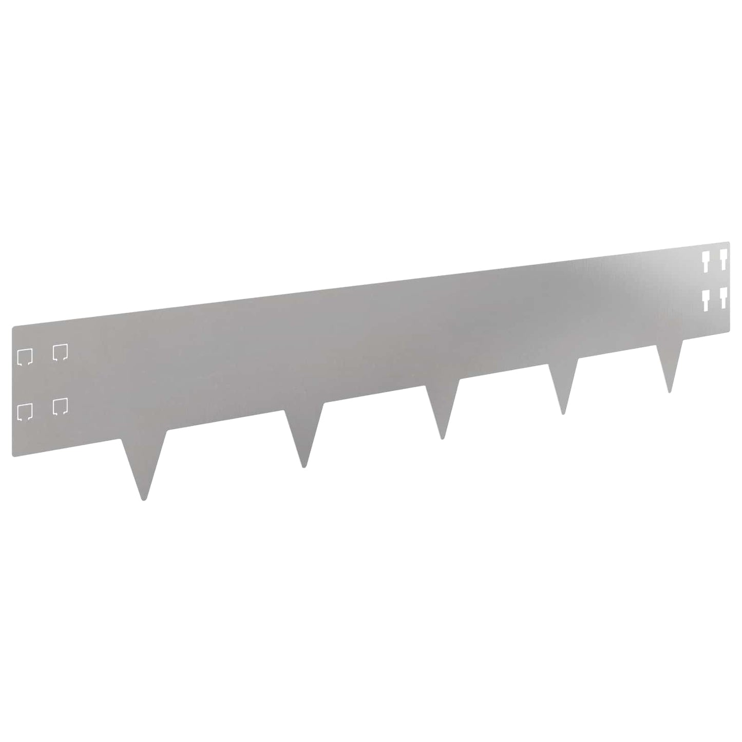 vidaXL Περίγραμμα γκαζόν 30 τμχ. 100 x 20 cm Ατσάλι Ασημί