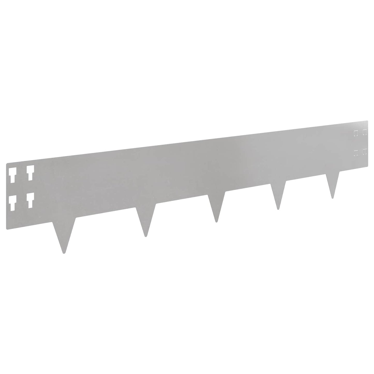 vidaXL Περίγραμμα γκαζόν 30 τμχ. 100 x 20 cm Ατσάλι Ασημί