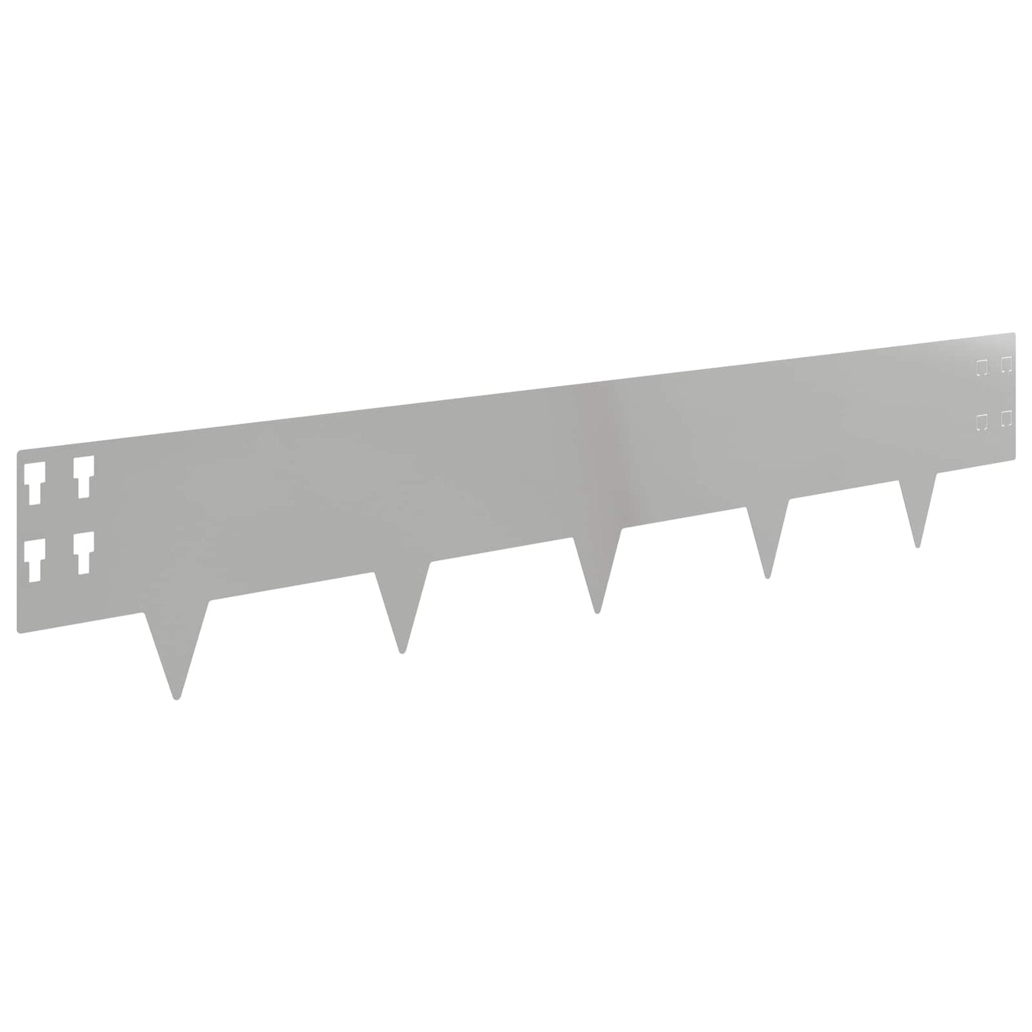 vidaXL Περίγραμμα γκαζόν 30 τμχ. 100 x 20 cm Ατσάλι Ασημί
