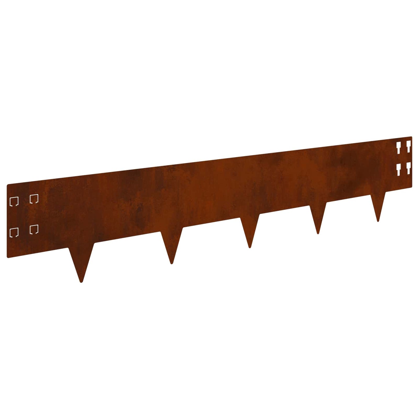 vidaXL Περίγραμμα γκαζόν 30 τμχ. 100 x 20 cm Ατσάλι Σκ rusty