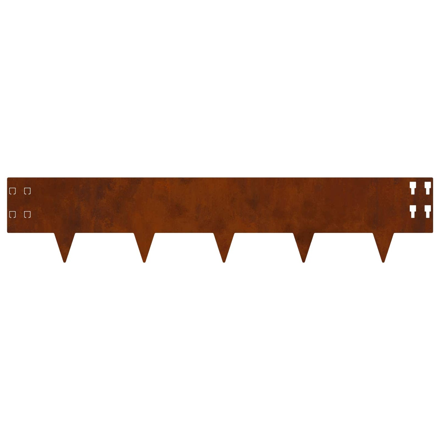 vidaXL Περίγραμμα γκαζόν 30 τμχ. 100 x 20 cm Ατσάλι Σκ rusty
