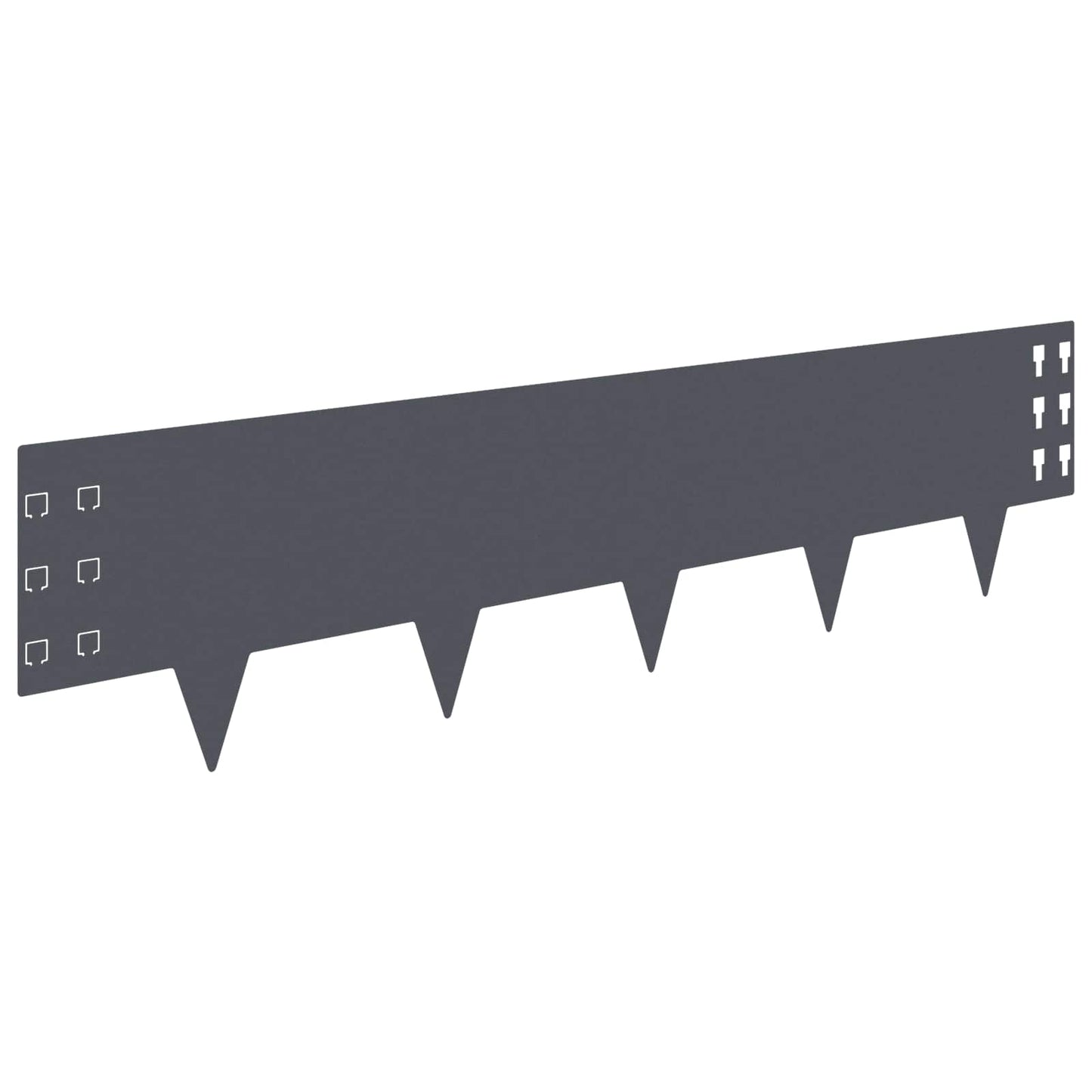 vidaXL Περίγραμμα γκαζόν 20 τμχ. 100 x 25 cm Ατσάλι Ανθρακί