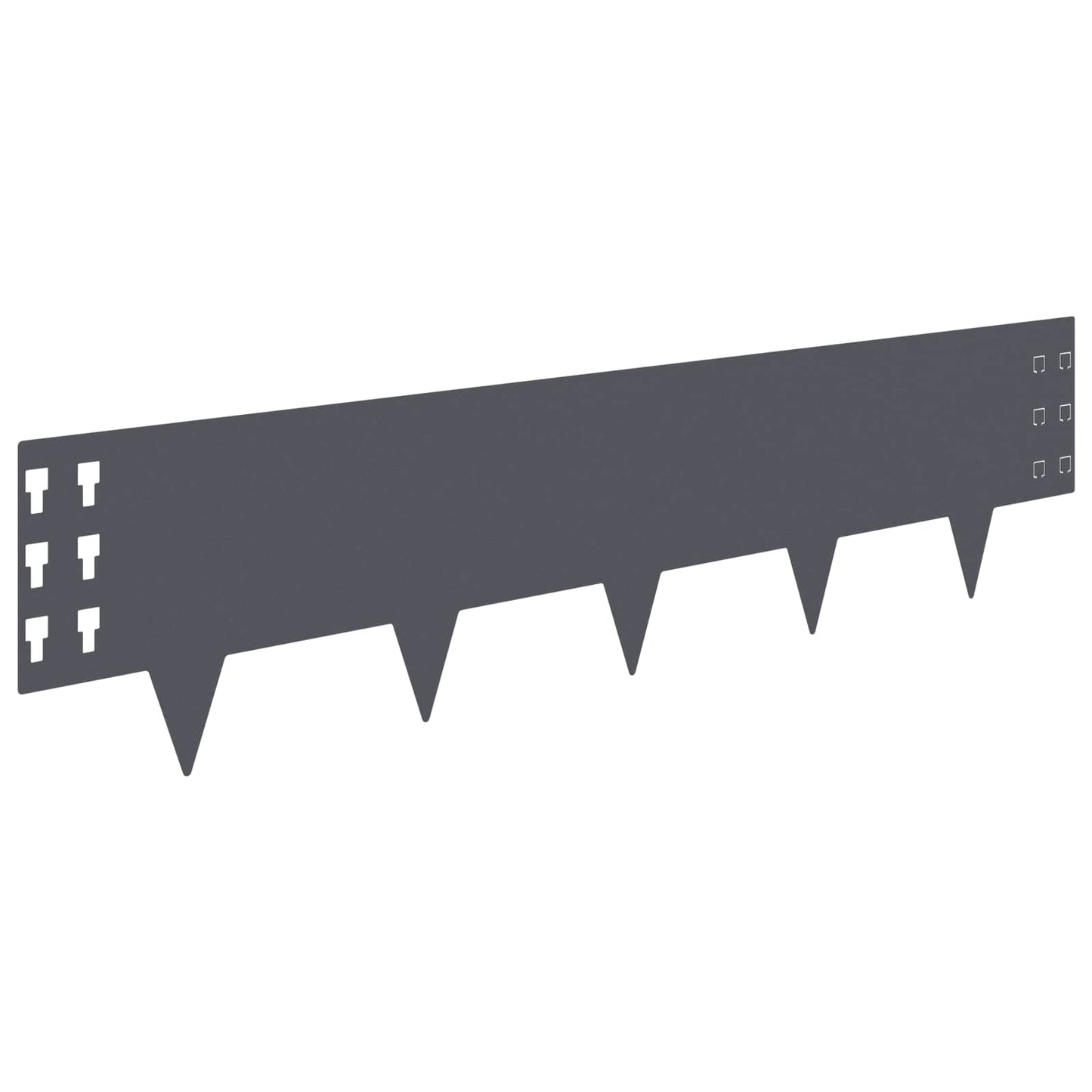 vidaXL Περίγραμμα γκαζόν 20 τμχ. 100 x 25 cm Ατσάλι Ανθρακί