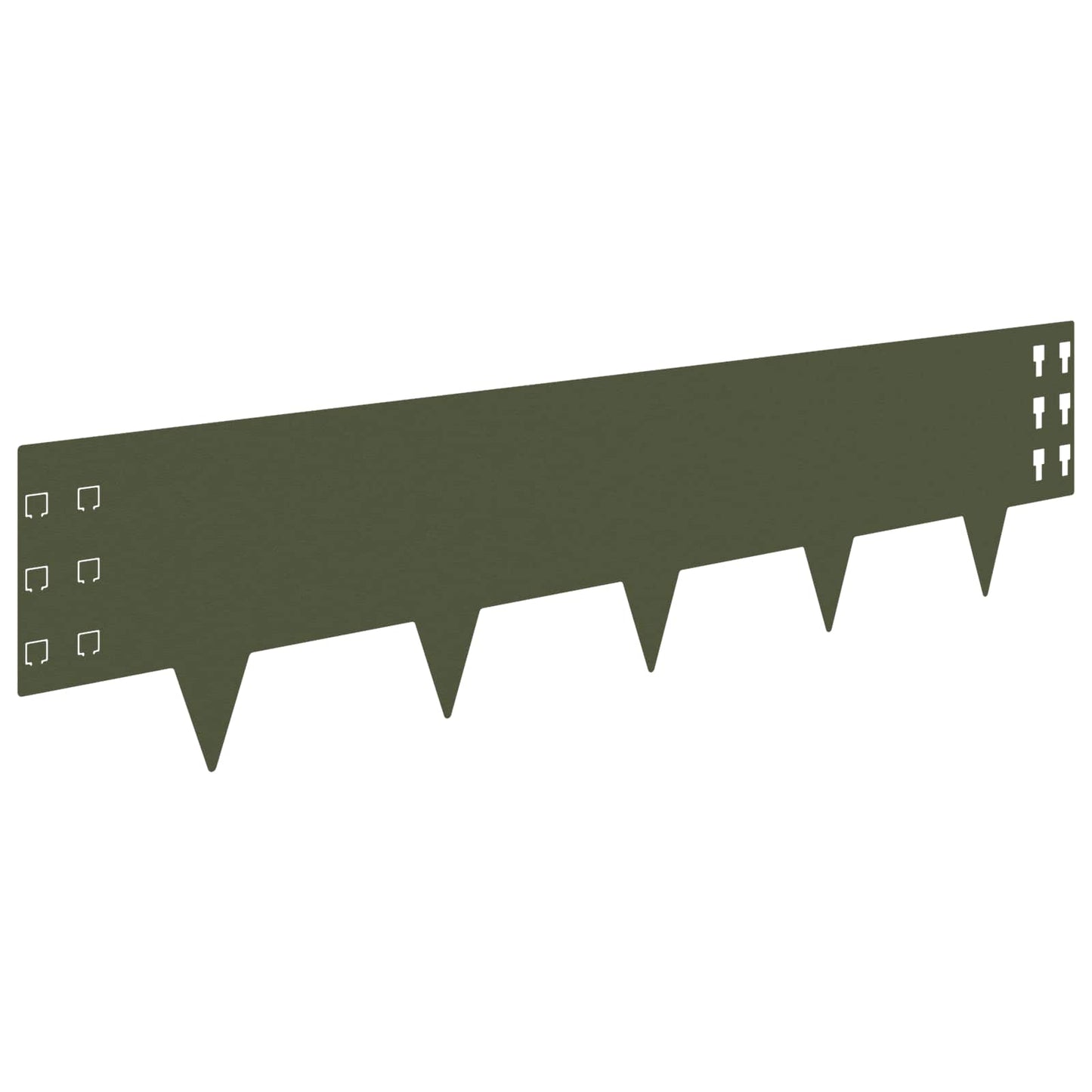 vidaXL Περίγραμμα γκαζόν 20 τμχ. 100 x 25 cm Ατσάλι Λαδί