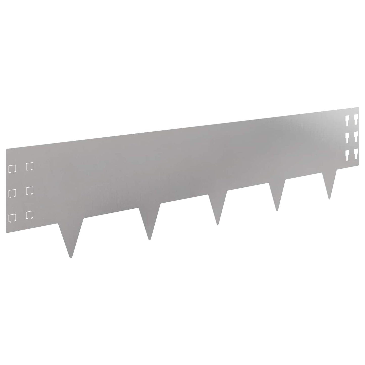 vidaXL Περίγραμμα γκαζόν 20 τμχ. 100 x 25 cm Ατσάλι Ασημί