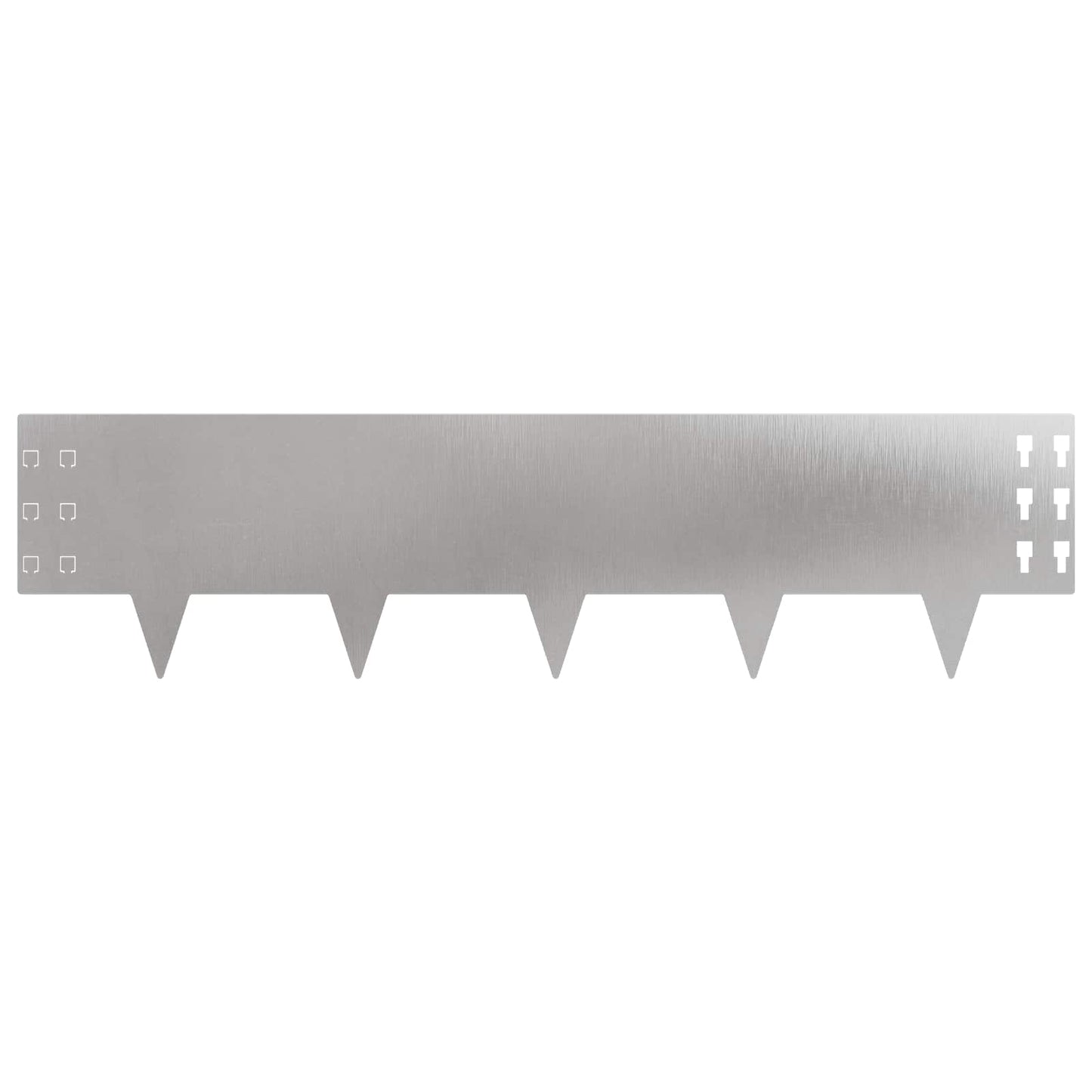 vidaXL Περίγραμμα γκαζόν 20 τμχ. 100 x 25 cm Ατσάλι Ασημί