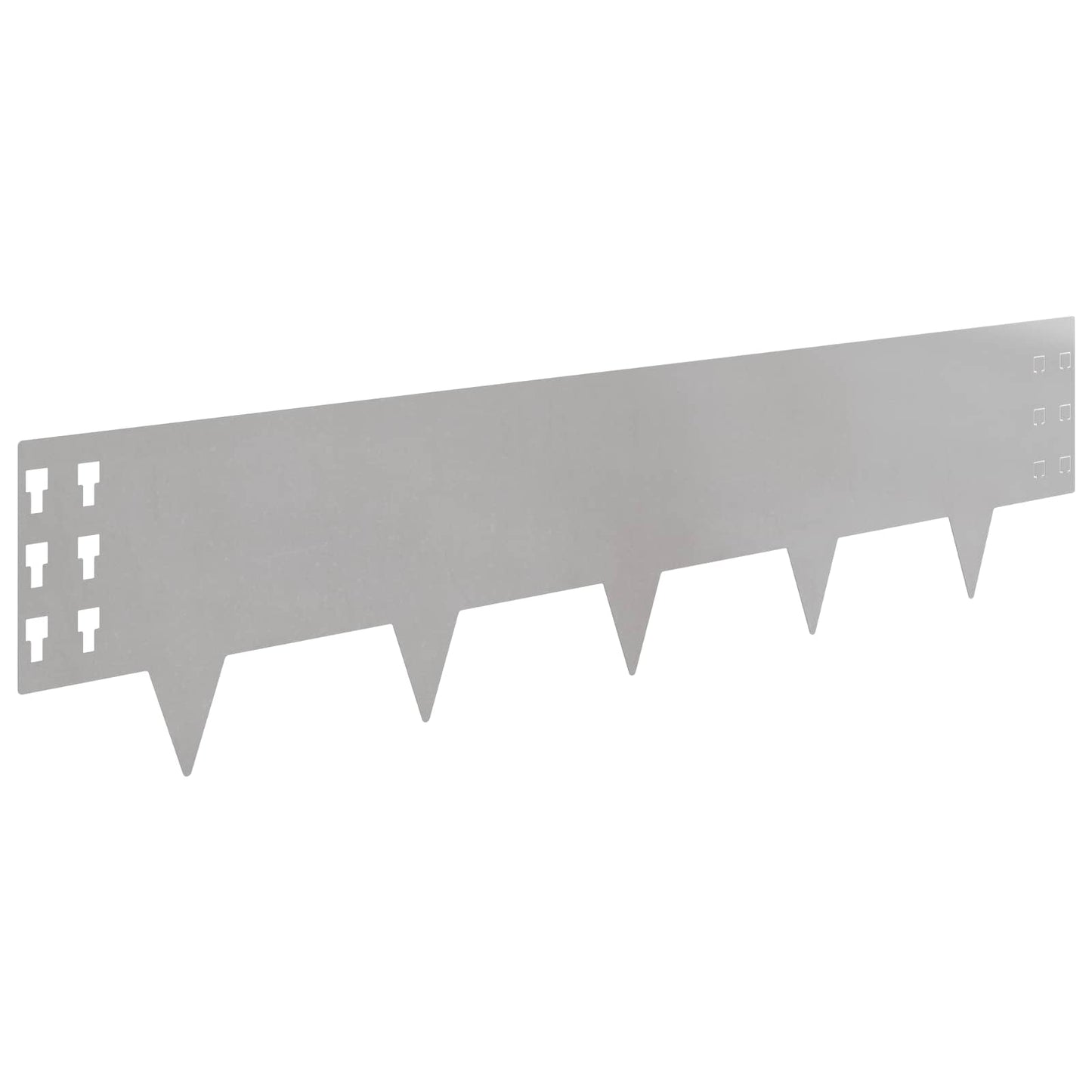 vidaXL Περίγραμμα γκαζόν 30 τμχ. 100 x 25 cm Ατσάλι Ασημί