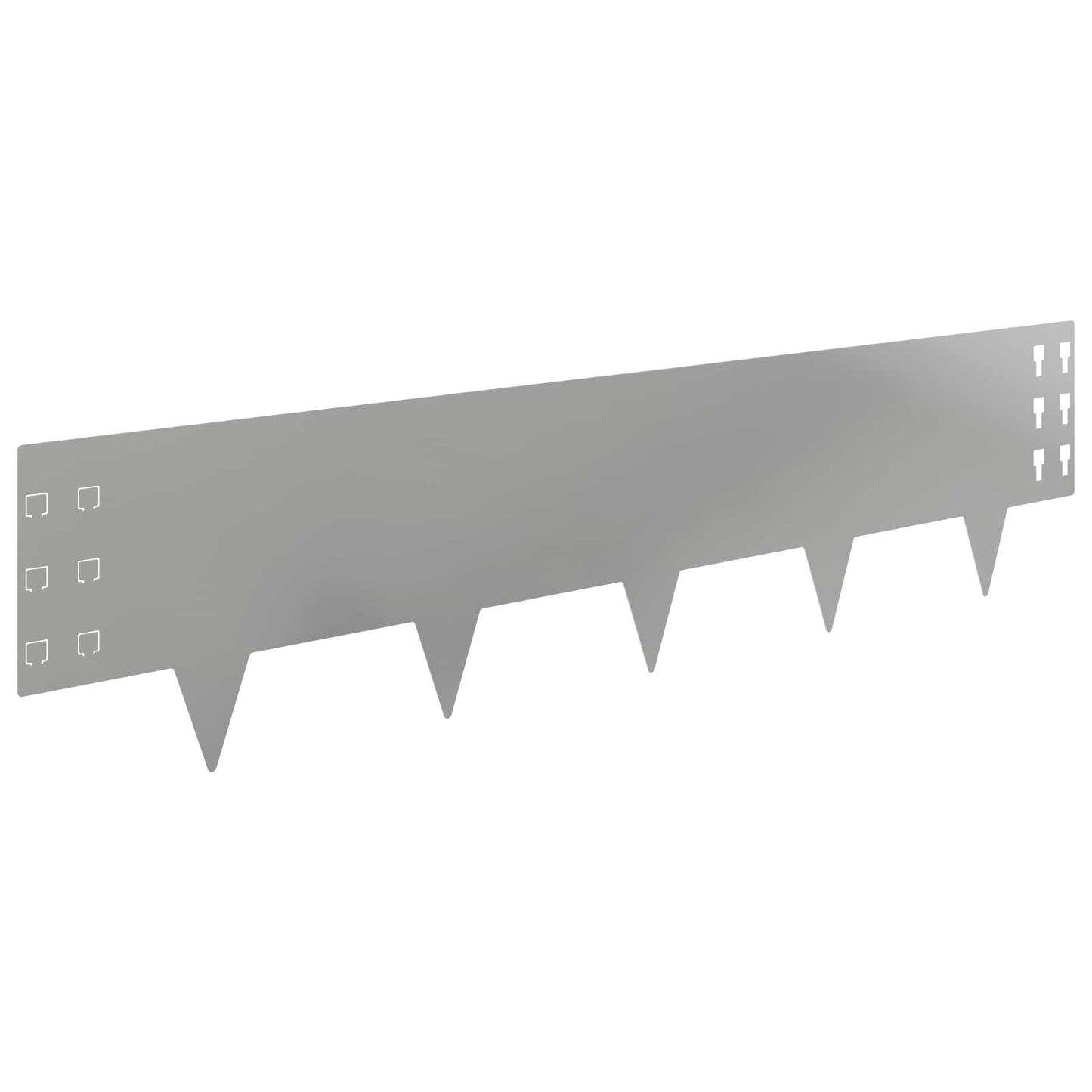 vidaXL Περίγραμμα γκαζόν 10 τμχ. 100 x 25 cm Ατσάλι Ασημί