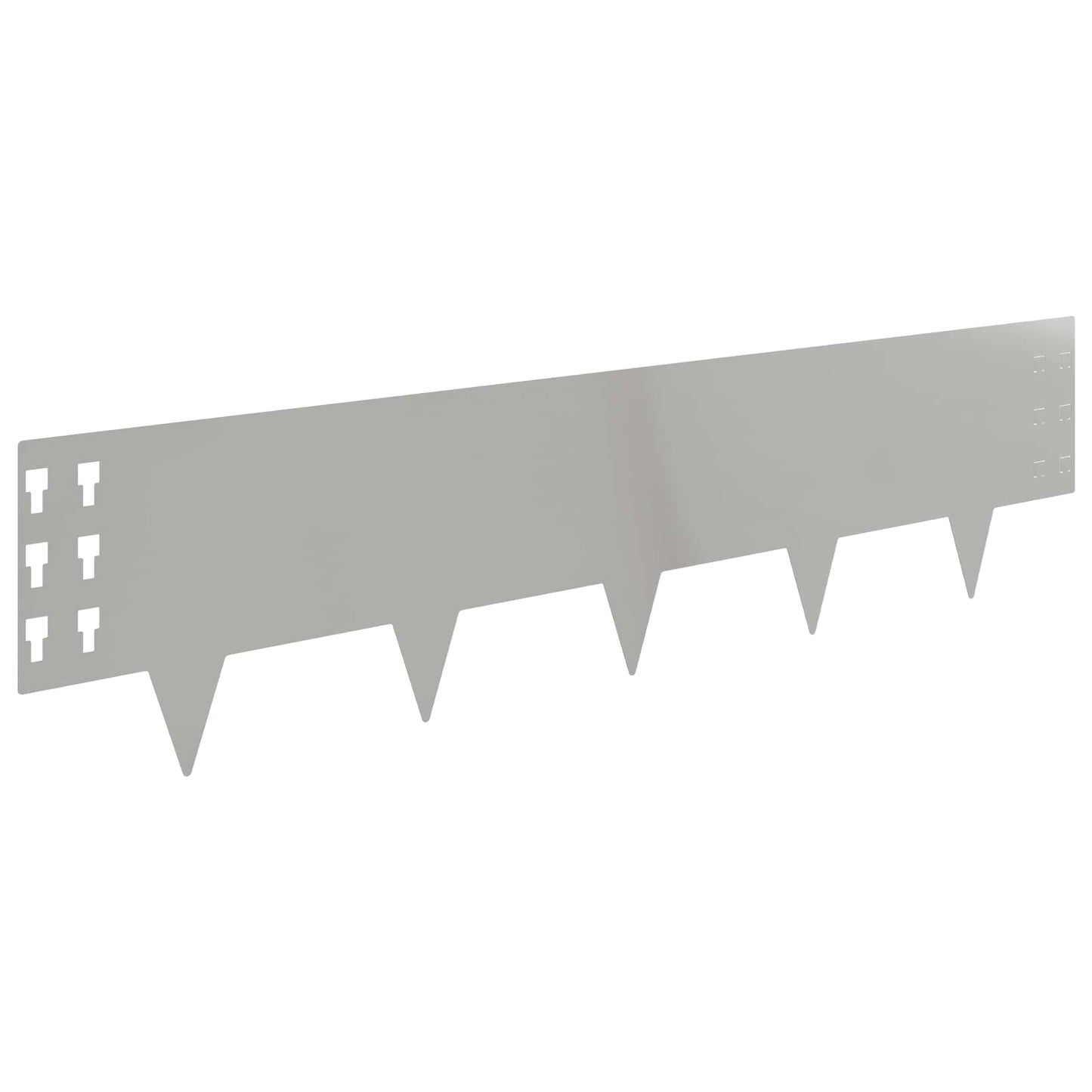 vidaXL Περίγραμμα γκαζόν 20 τμχ. 100 x 25 cm Ατσάλι Ασημί