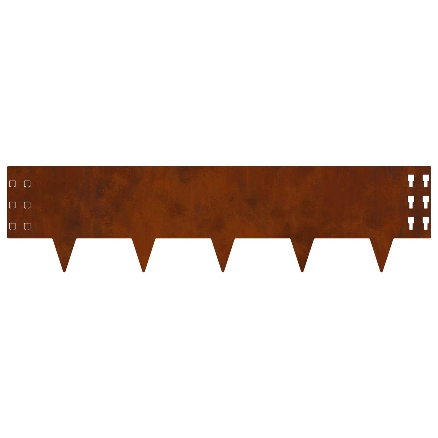 vidaXL Περίγραμμα γκαζόν 30 τμχ. 100 x 25 cm Ατσάλι Σκ rusty