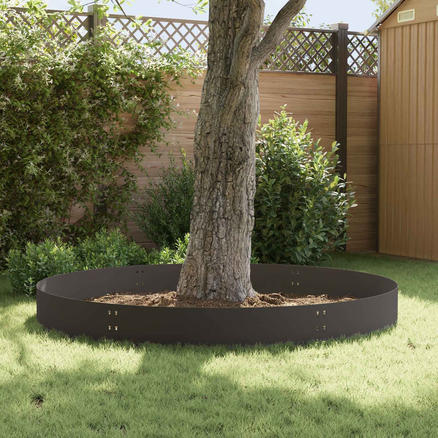 vidaXL Περίγραμμα γκαζόν 30 τμχ. 100 x 30 cm Ατσάλι Μαύρο
