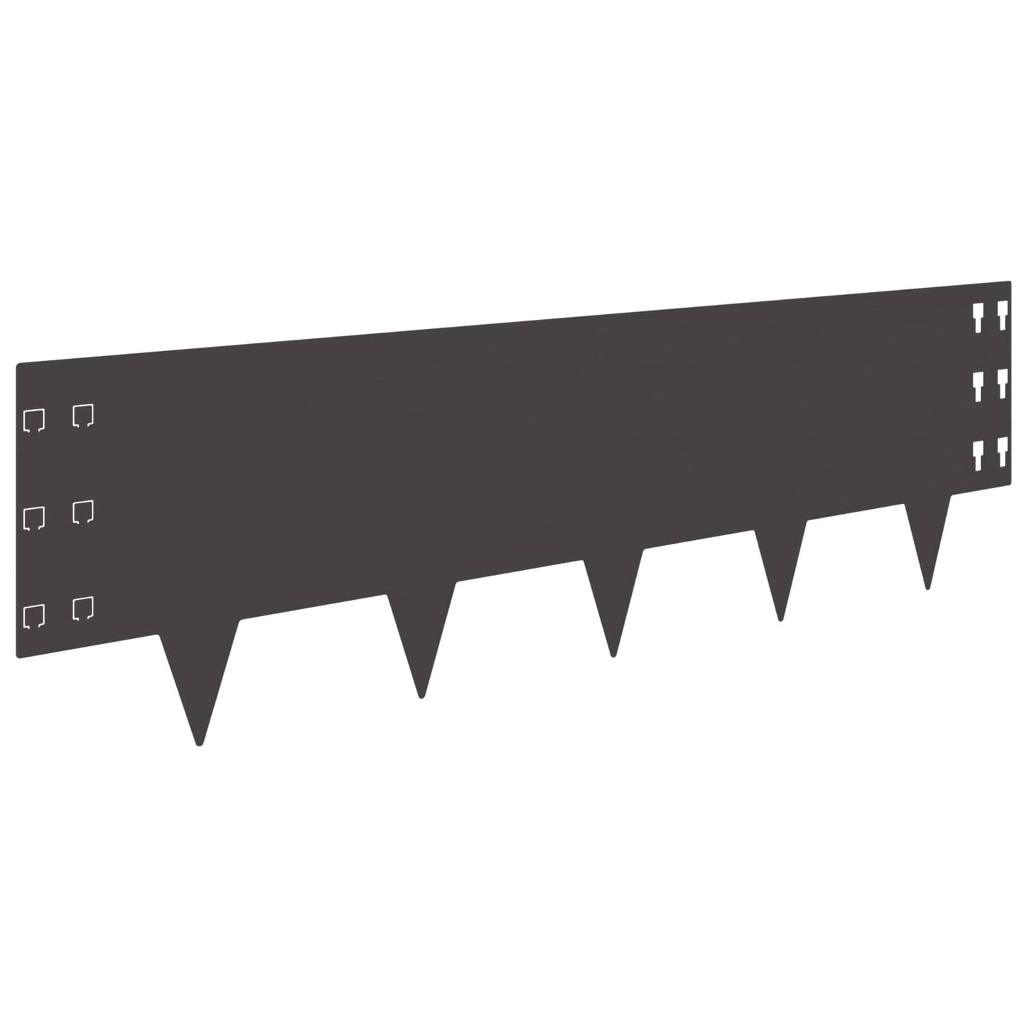 vidaXL Περίγραμμα γκαζόν 30 τμχ. 100 x 30 cm Ατσάλι Μαύρο