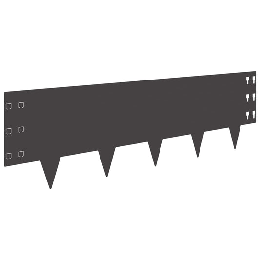 vidaXL Περίγραμμα γκαζόν 30 τμχ. 100 x 30 cm Ατσάλι Μαύρο