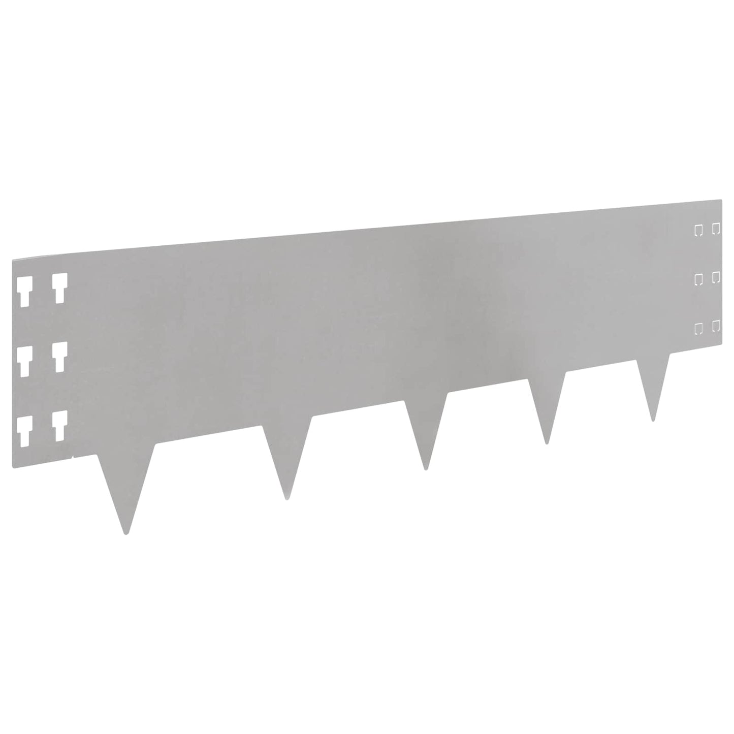 vidaXL Περίγραμμα γκαζόν 20 τμχ. 100 x 30 cm Ατσάλι Ασημί