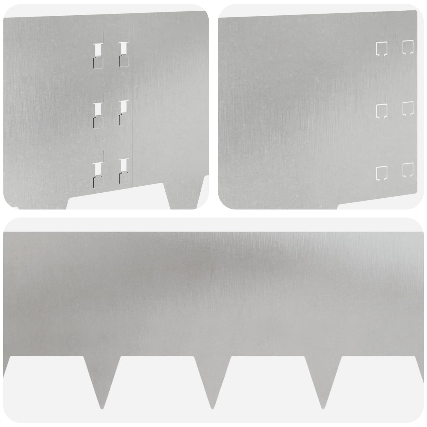vidaXL Περίγραμμα γκαζόν 30 τμχ. 100 x 30 cm Ατσάλι Ασημί