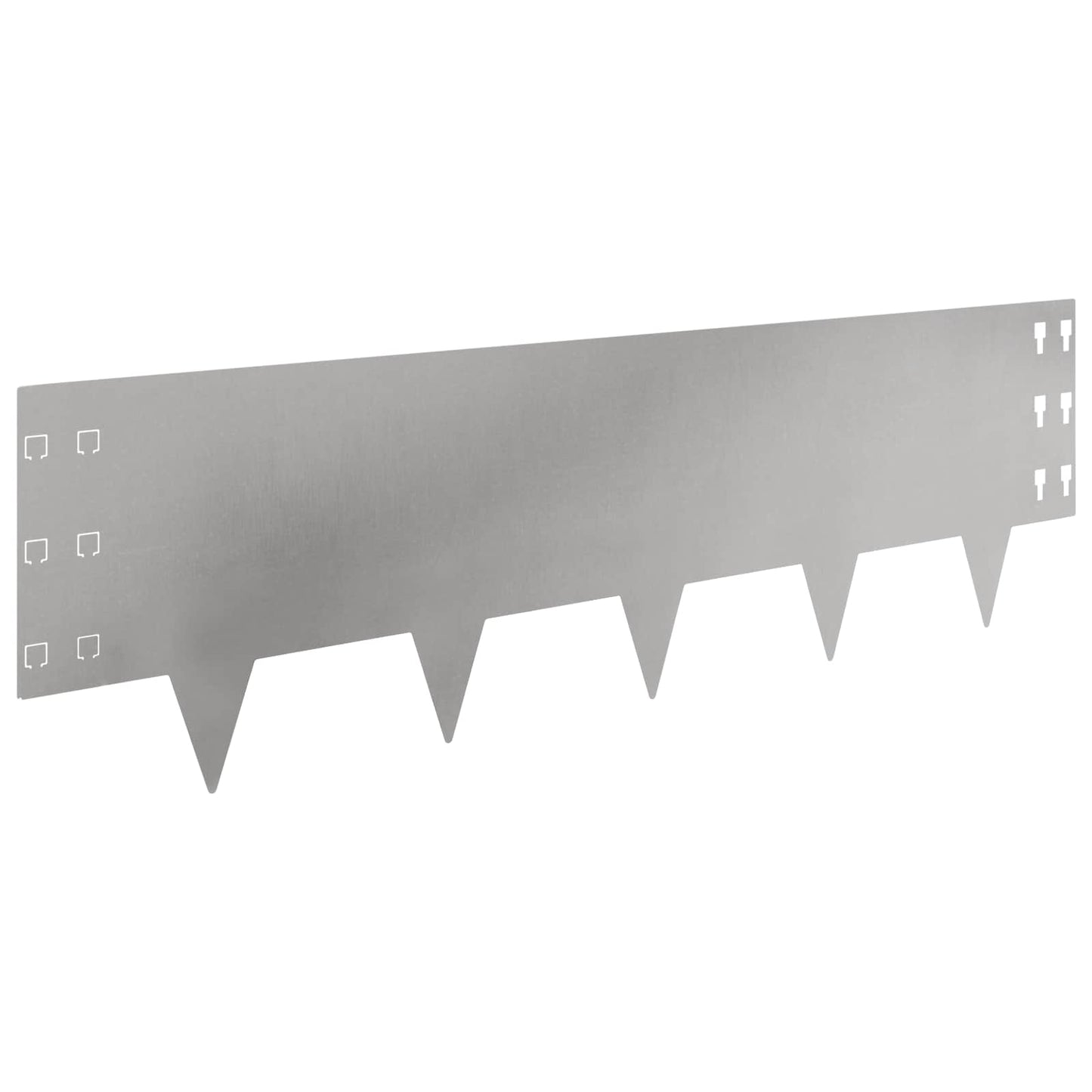 vidaXL Περίγραμμα γκαζόν 30 τμχ. 100 x 30 cm Ατσάλι Ασημί