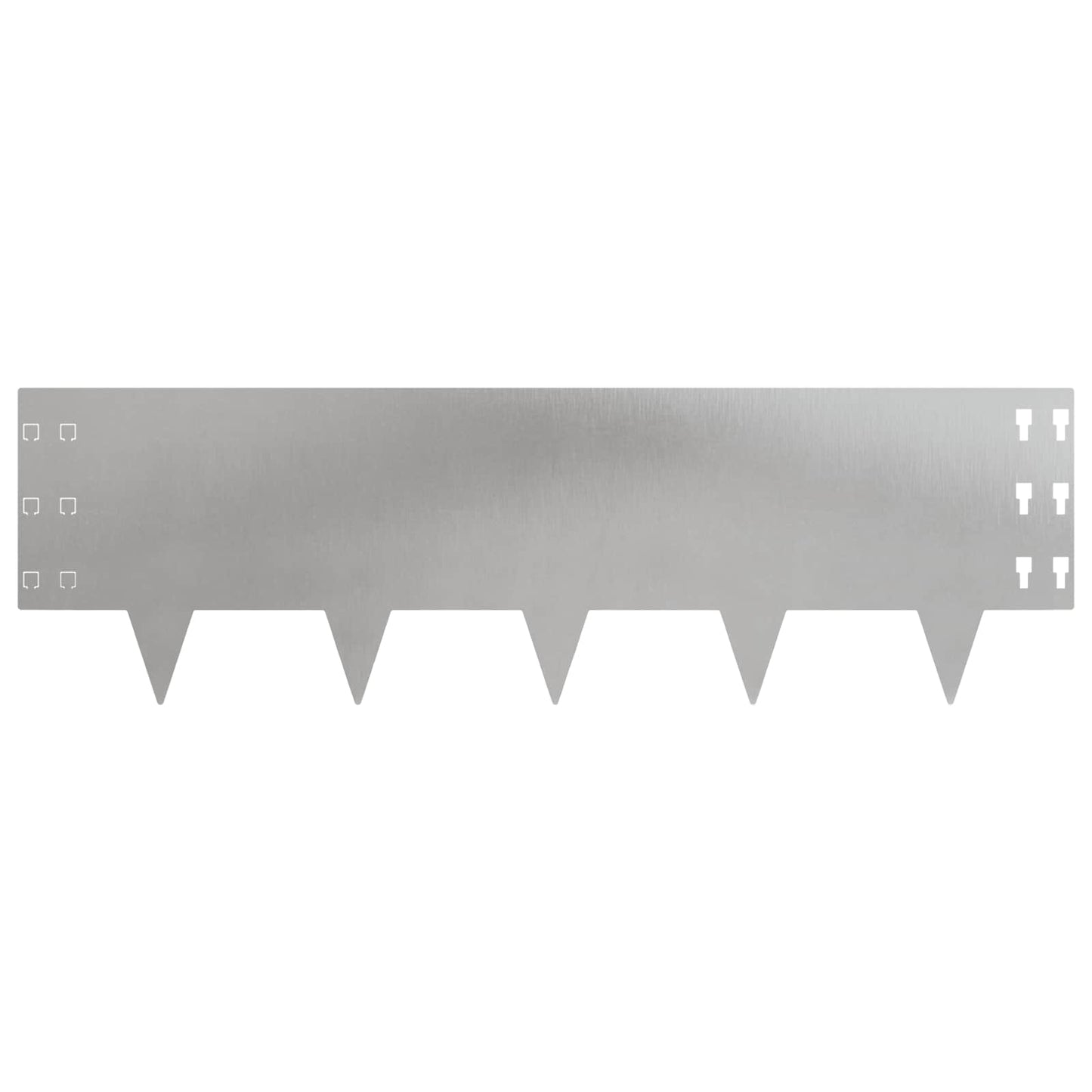 vidaXL Περίγραμμα γκαζόν 30 τμχ. 100 x 30 cm Ατσάλι Ασημί