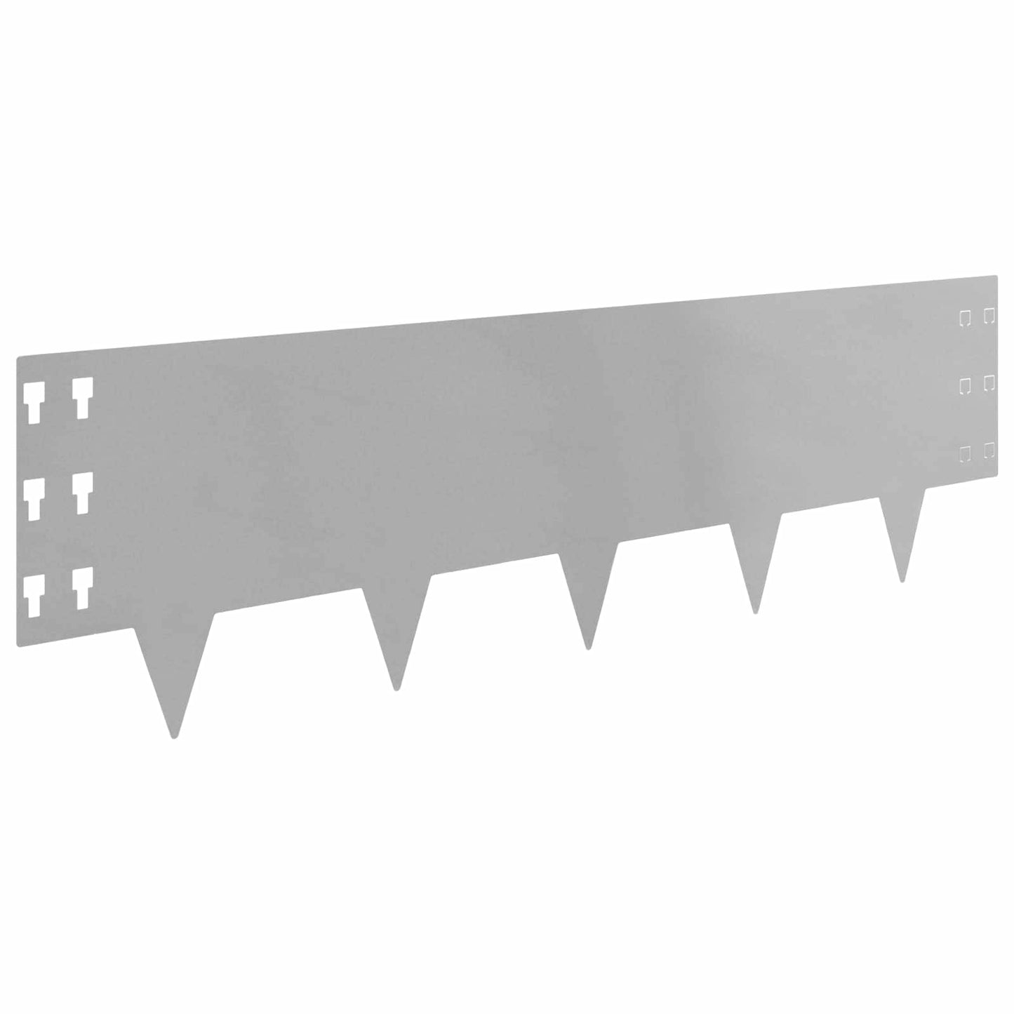 vidaXL Περίγραμμα γκαζόν 20 τμχ. 100 x 30 cm Ατσάλι Ασημί