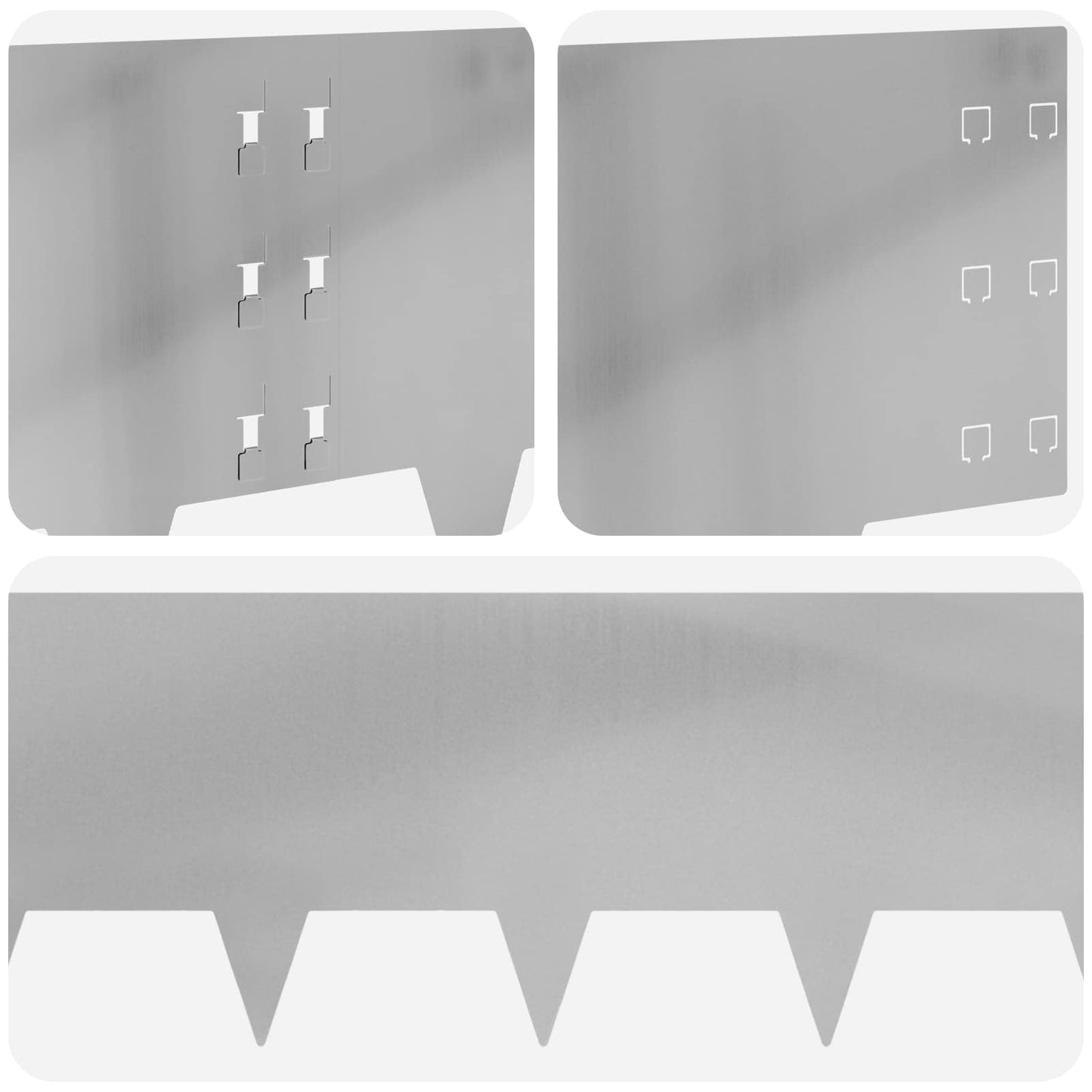 vidaXL Περίγραμμα γκαζόν 30 τμχ. 100 x 30 cm Ατσάλι Ασημί