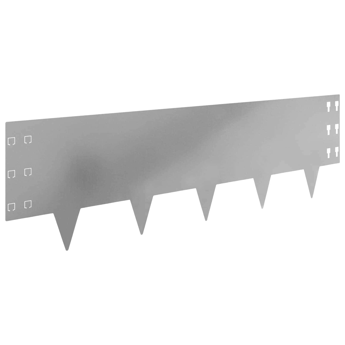 vidaXL Περίγραμμα γκαζόν 30 τμχ. 100 x 30 cm Ατσάλι Ασημί
