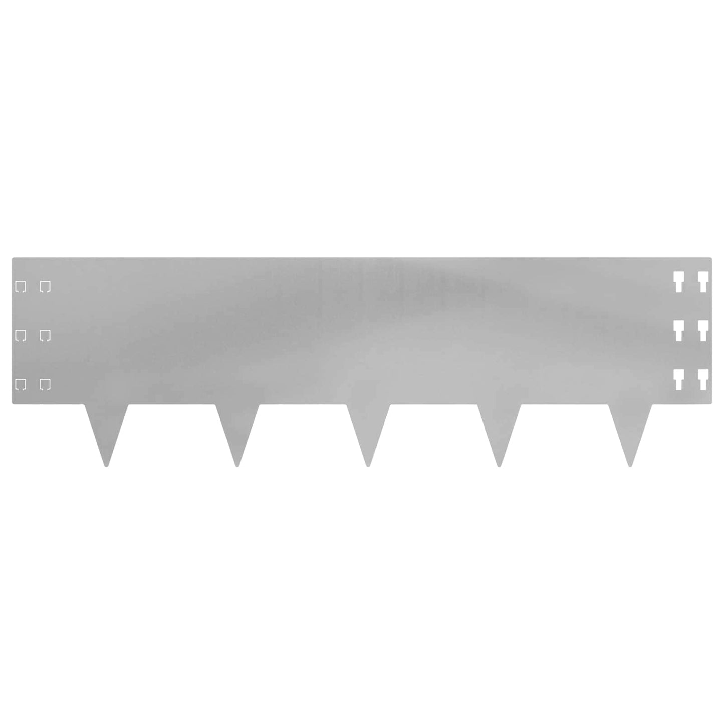 vidaXL Περίγραμμα γκαζόν 30 τμχ. 100 x 30 cm Ατσάλι Ασημί