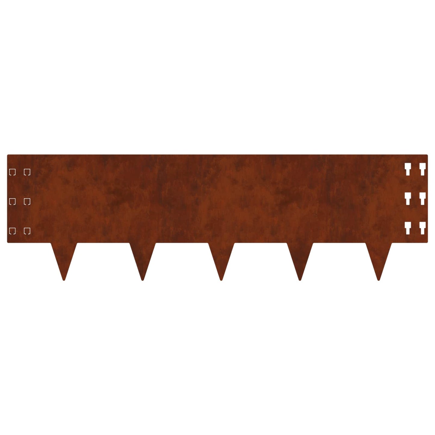 vidaXL Περίγραμμα γκαζόν 10 τμχ. 100 x 30 cm Ατσάλι Σκ rusty
