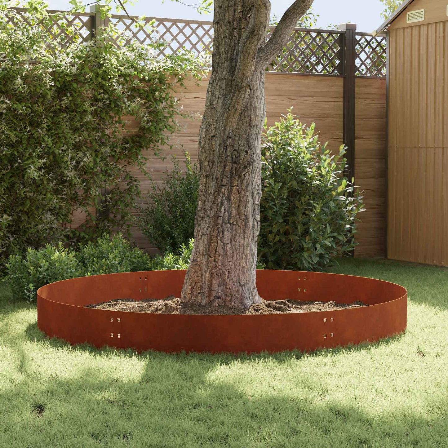 vidaXL Περίγραμμα γκαζόν 30 τμχ. 100 x 30 cm Ατσάλι Σκ rusty