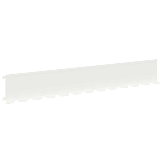 vidaXL Περίγραμμα γκαζόν 20 τμχ. 102 x 15 x 4 εκ. Ατσάλι Λευκό