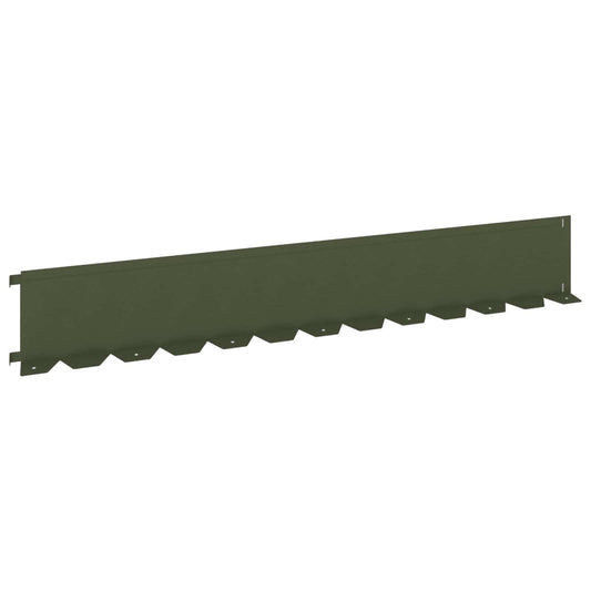 vidaXL Περίγραμμα γκαζόν 10 τμχ. 102 x 15 x 4 εκ. Ατσάλι Λαδί