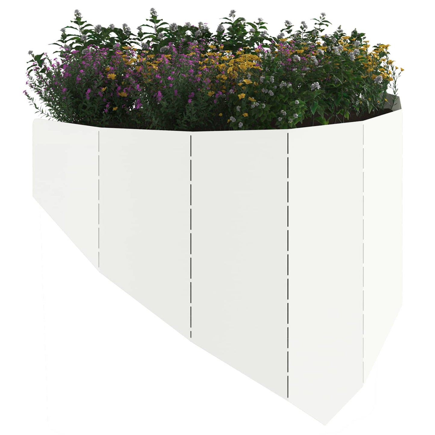 vidaXL Περίγραμμα γκαζόν 100 x 45 cm Ατσάλι Λευκό