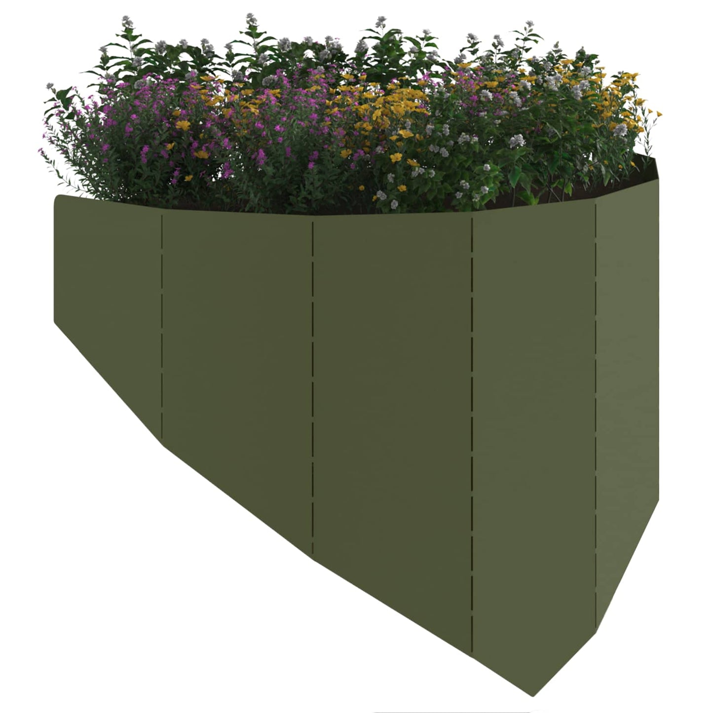 vidaXL Περίγραμμα γκαζόν 4 τμχ. 100 x 45 cm Ατσάλι Λαδί
