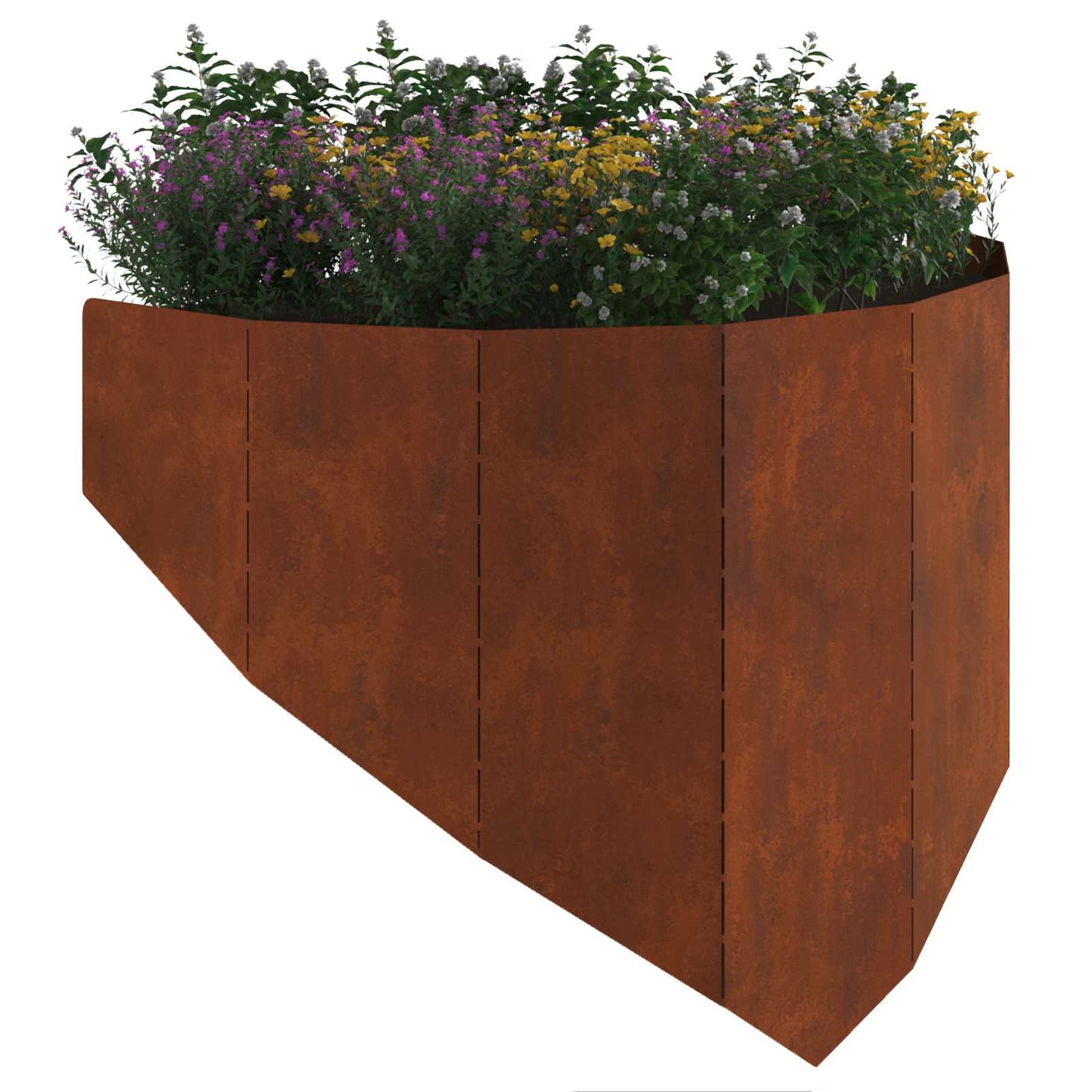 vidaXL Περίγραμμα γκαζόν 4 τμχ. 100 x 45 cm Ατσάλι Σκ rusty