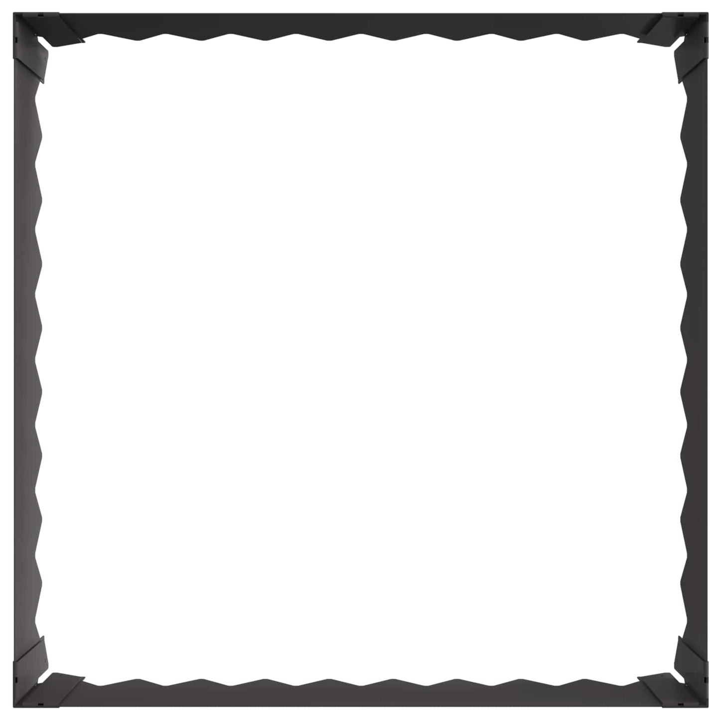 vidaXL Περίγραμμα γκαζόν 4 pcs 60 x 60 x 20 εκ Ατσάλι Μαύρο