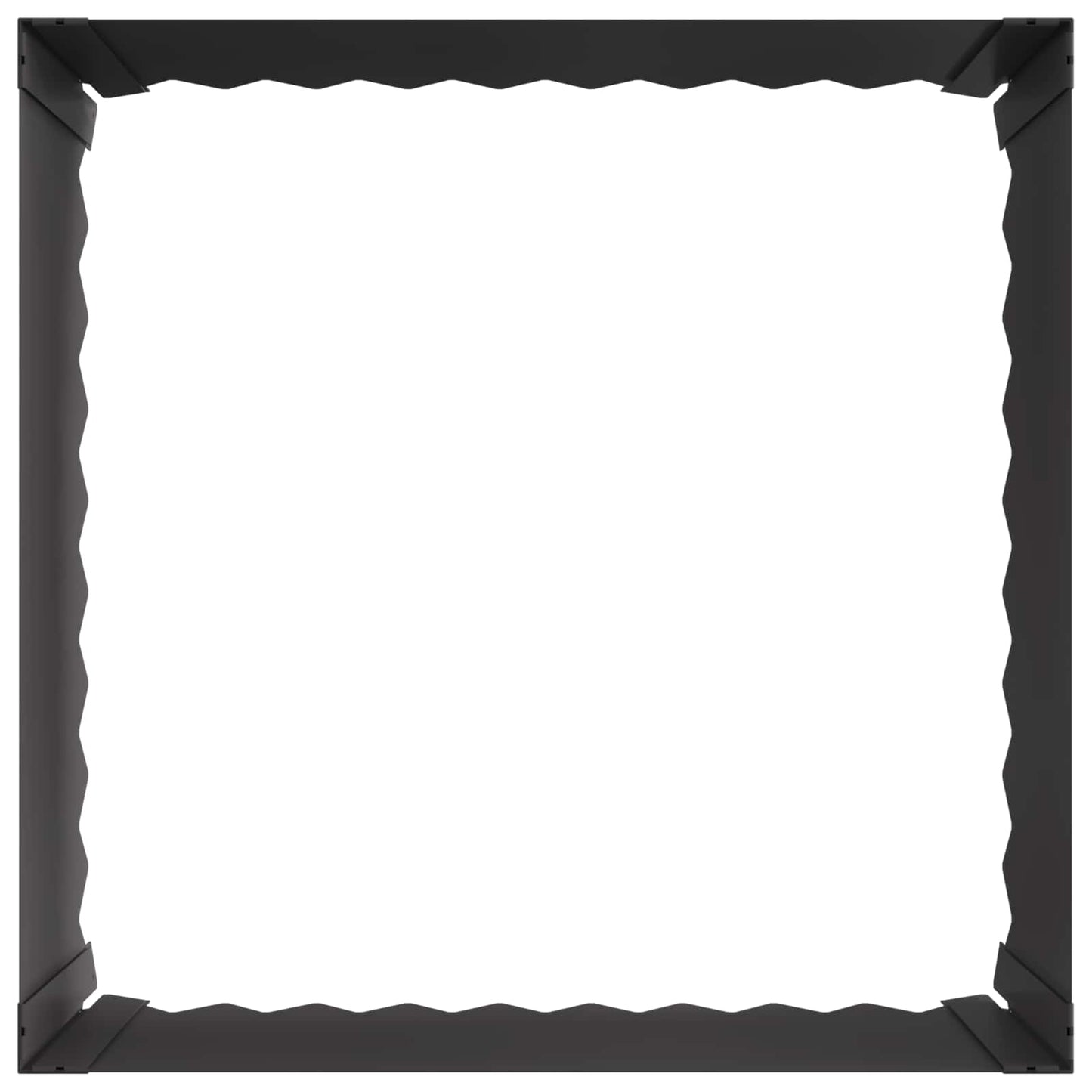 vidaXL Περίγραμμα γκαζόν 4 τμχ. 60 x 60 x 35 cm Ατσάλι Μαύρο
