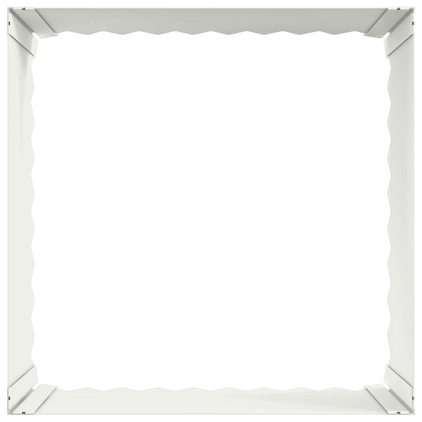 vidaXL Περίγραμμα γκαζόν 60 x 60 x 35 cm Ατσάλι Λευκό